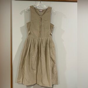 Nantucket - beige/tan 100% cotton corduroy jumper dress